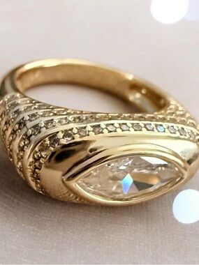 Adina Eden Marquis Statement Pinky Ring size 5